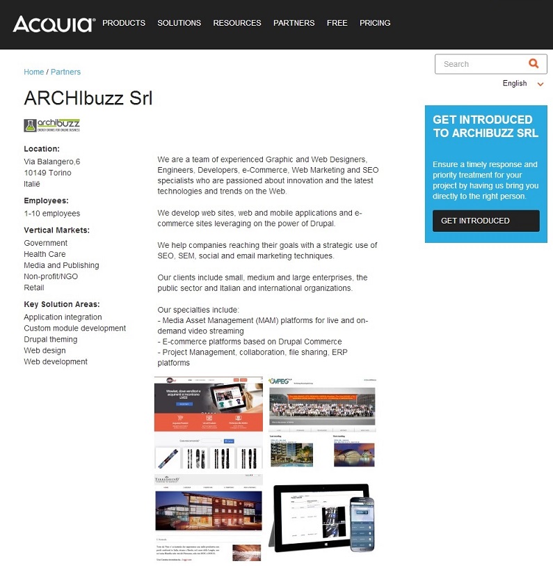 ARCHIbuzz partner di Acquia
