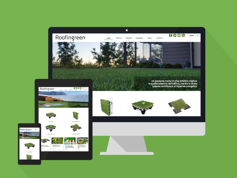 Responsive layout sito web Roofingreen