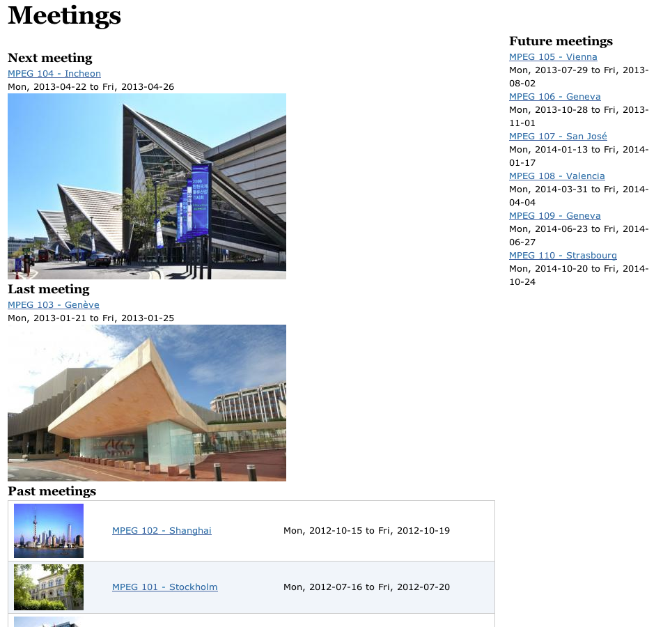 mpeg meeting page