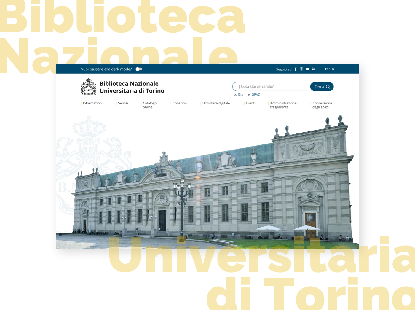 Biblioteca nazionale universitaria Torino homepage sito web