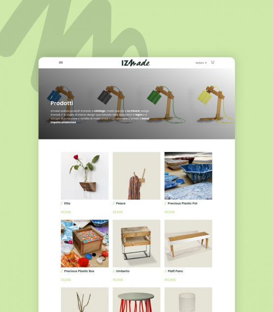 Redesign e sviluppo nuovo sito e-commerce per Izmade