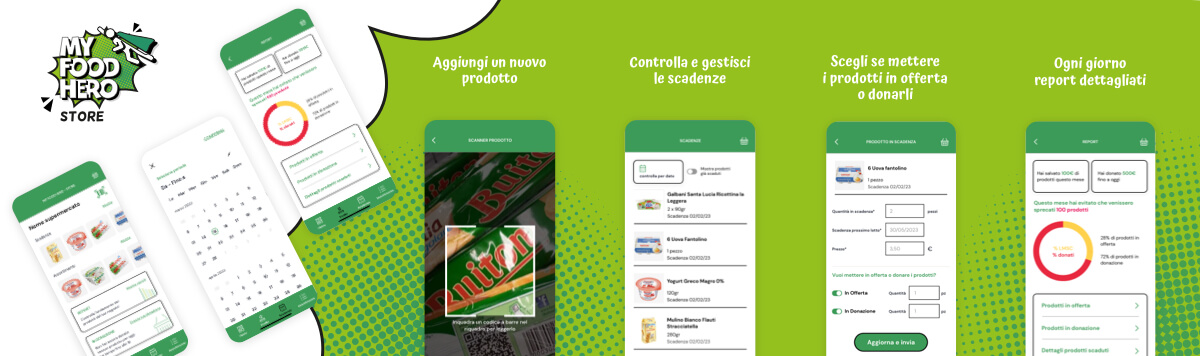funzionalità my food hero store