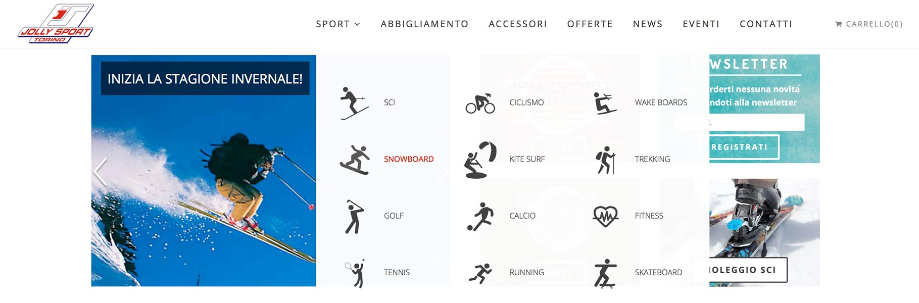 Menu sport per Jolly Sport Archibuzz