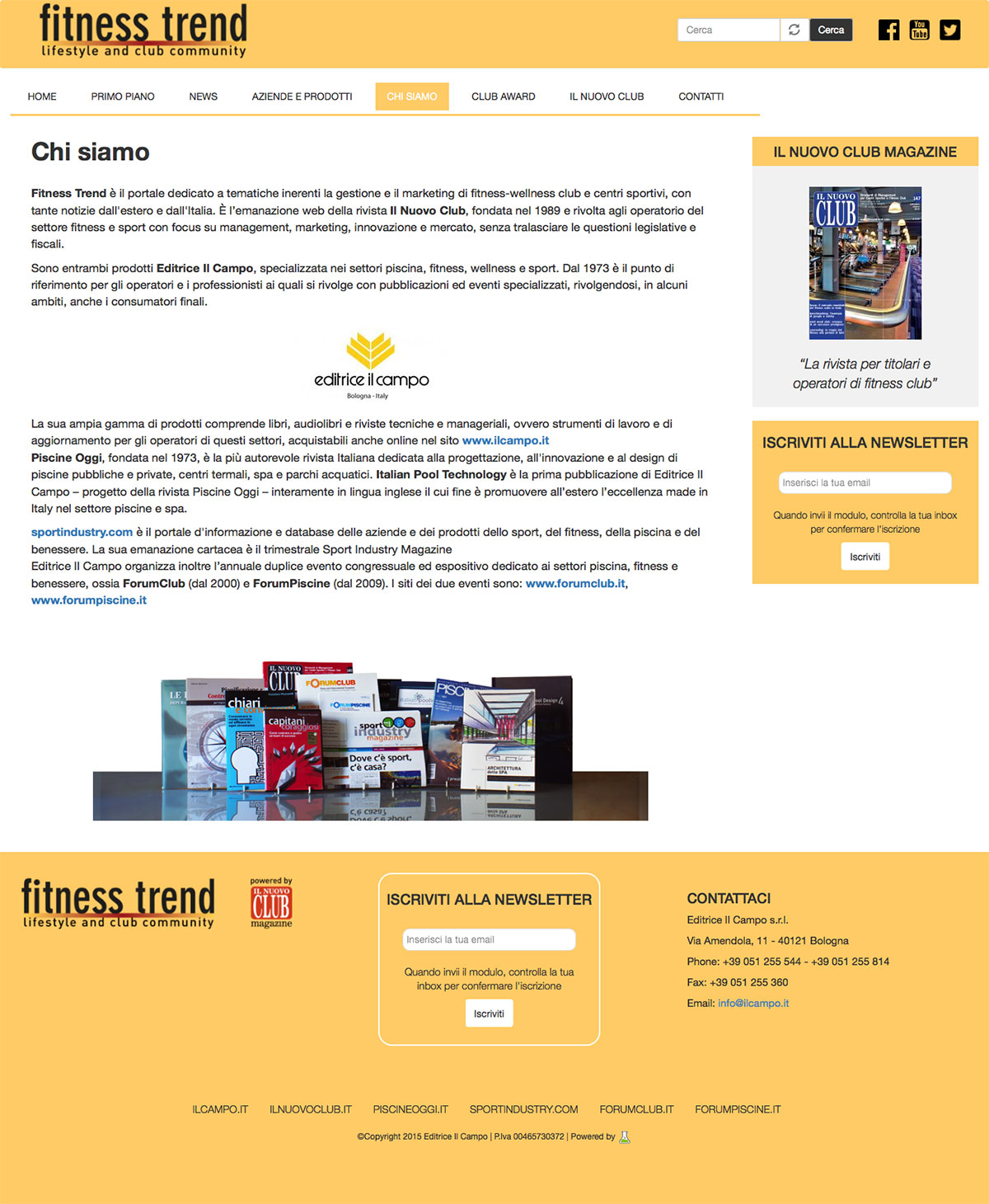 Pagina chi siamo Fitness Trend