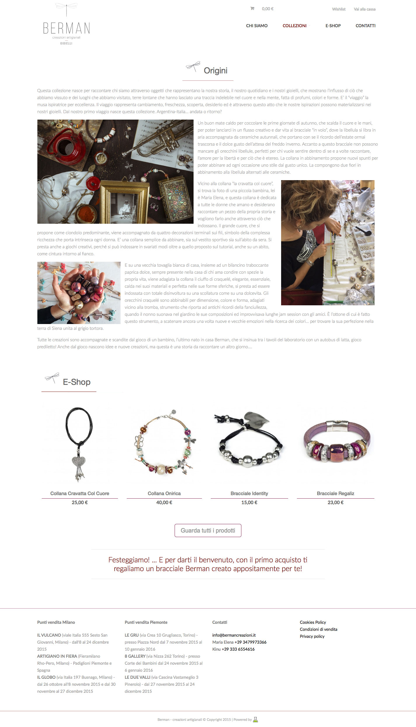 Pagina collezione origini  berman creazioni artigianali gioielli archibuzz