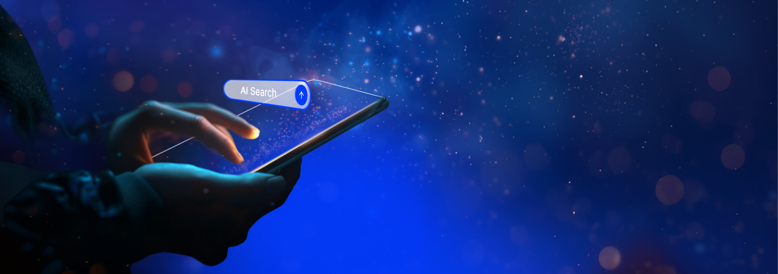 Ricerca AI su smartphone, tecnologia di intelligenza artificiale avanzata