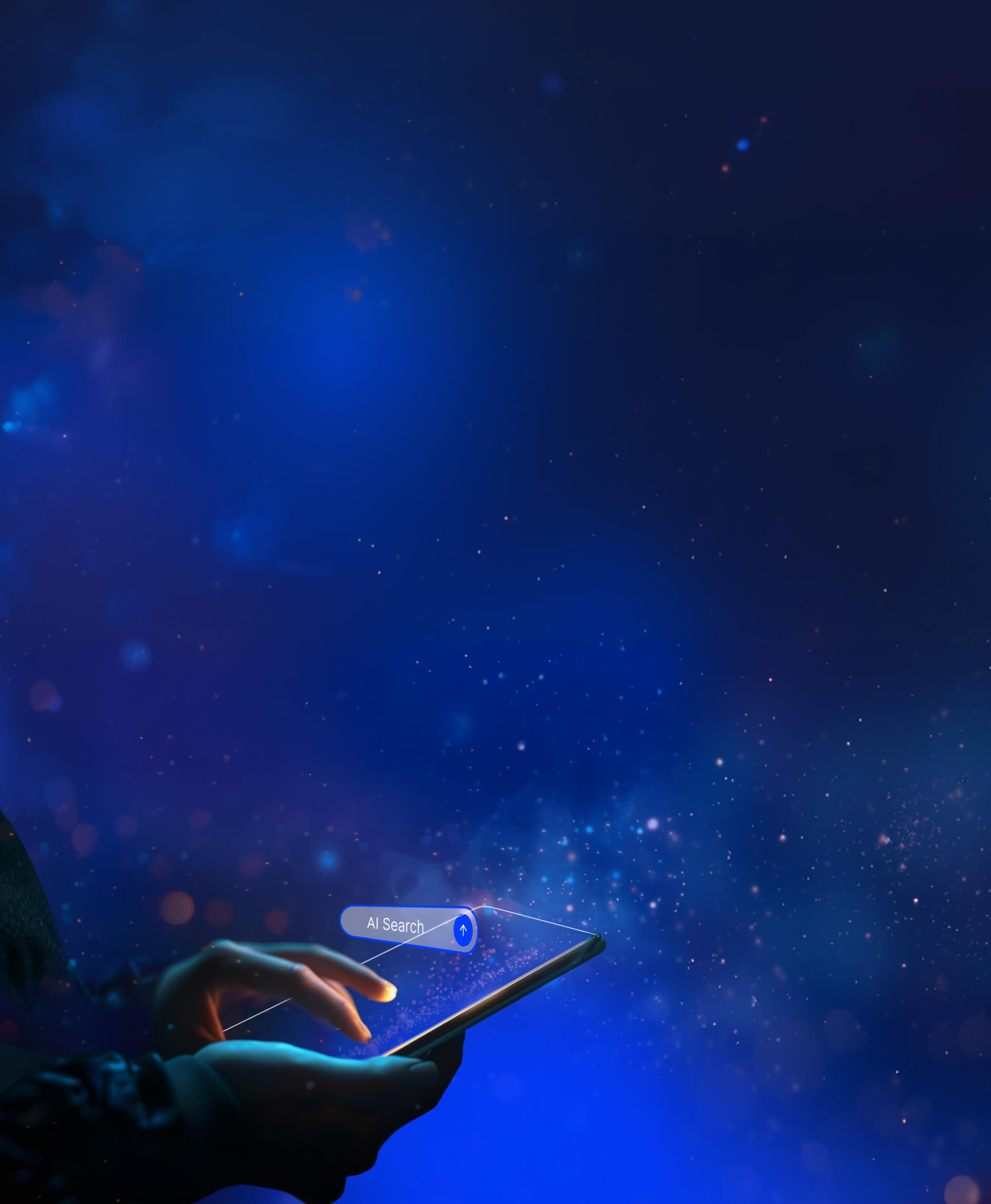 Ricerca AI su smartphone, tecnologia di intelligenza artificiale avanzata