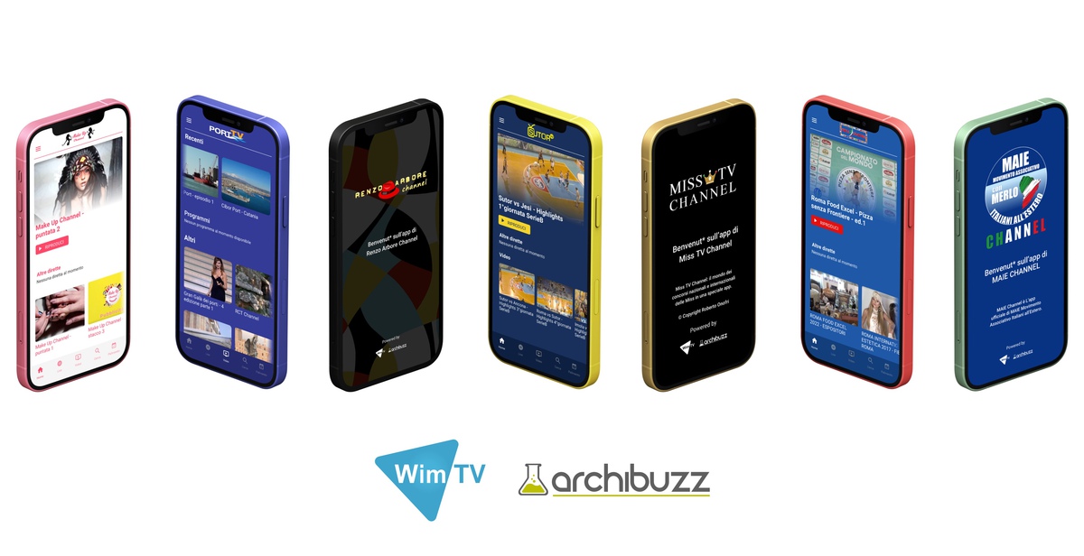 smartphones showing Archibuzz app