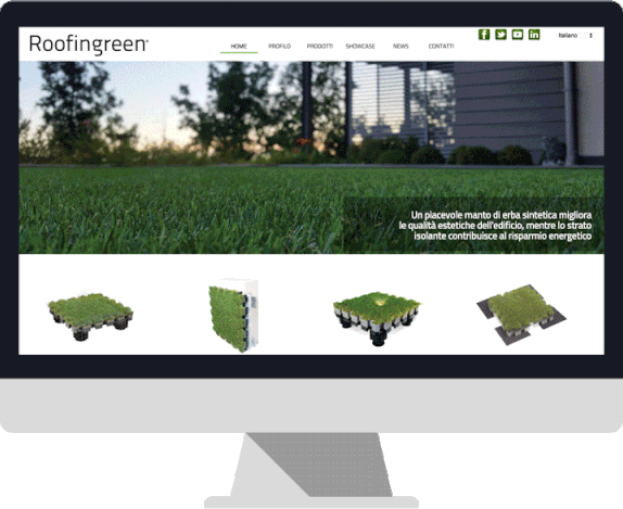 Responsive layout sito web Roofingreen