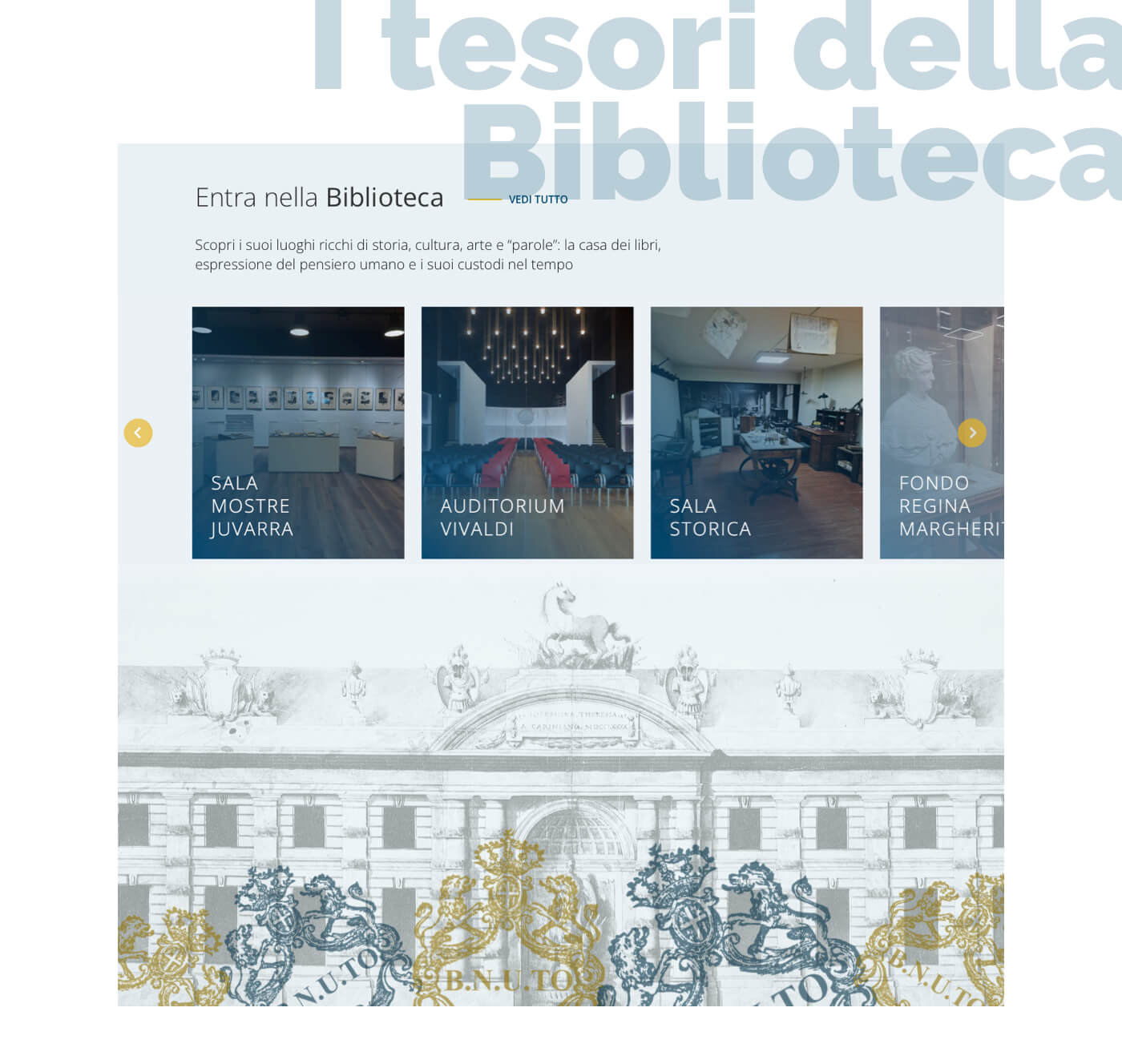 i tesori della biblioteca sul sito web