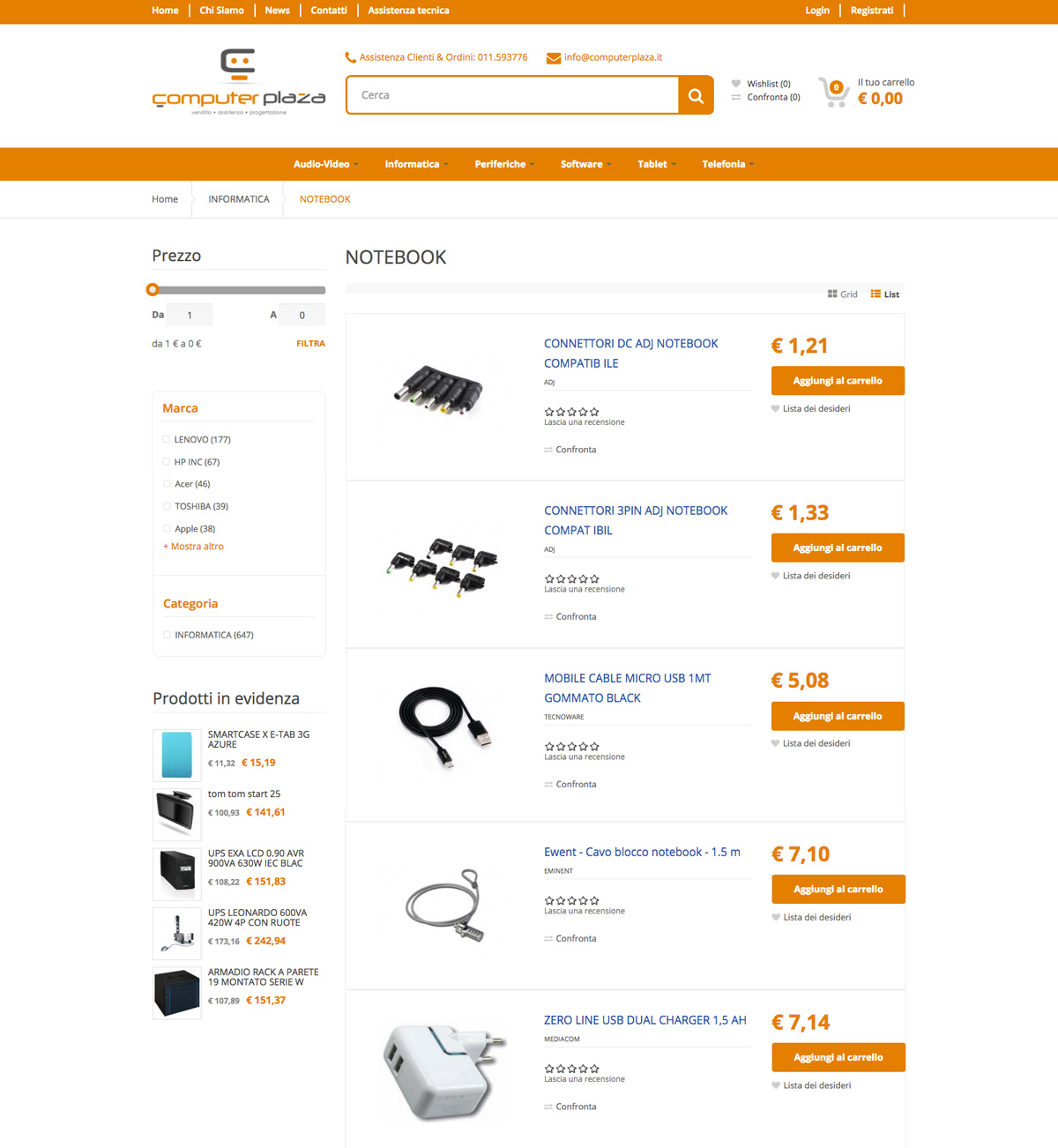 Ecommerce Elettronica e Informatica Computer plaza Ecommerce Elettronica e Informatica Computer plaza