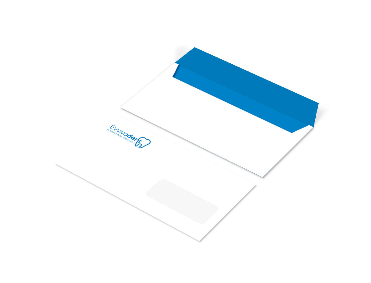 Evvivadente - graphic design coordinated image of envelopes