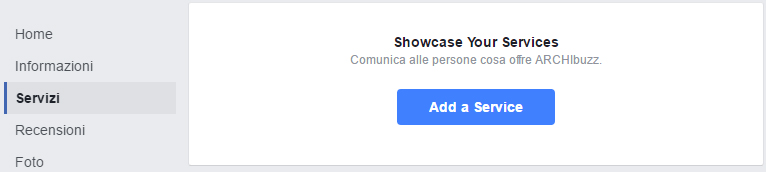 Facebook: come mettere in evidenza i propri servizi