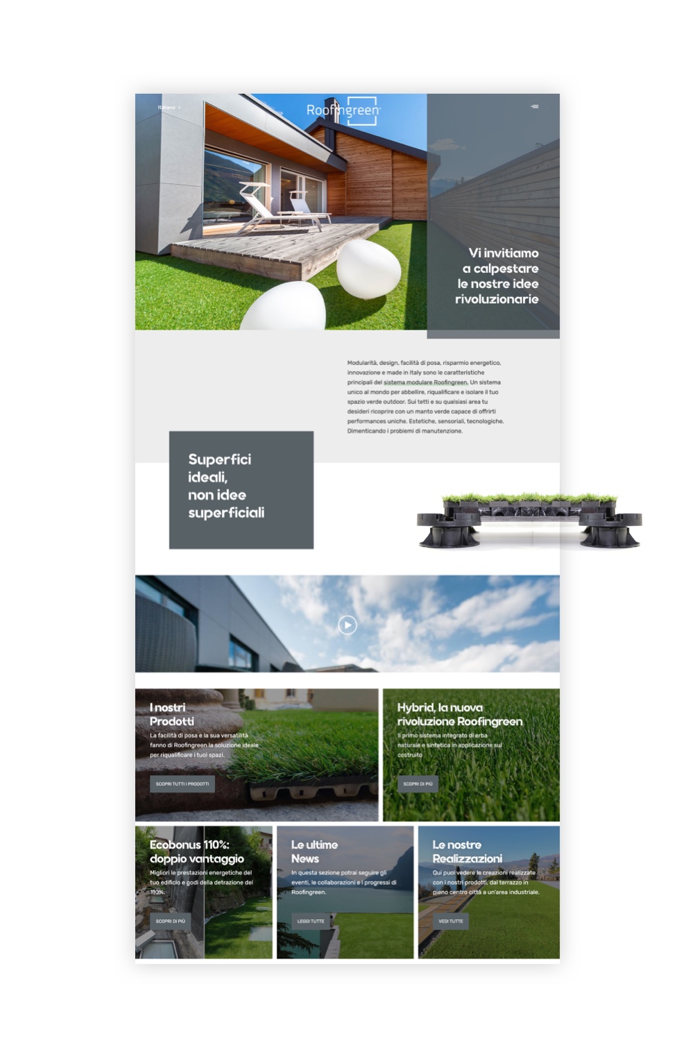 Realizzazione sito web e restyling grafico per Roofingreen