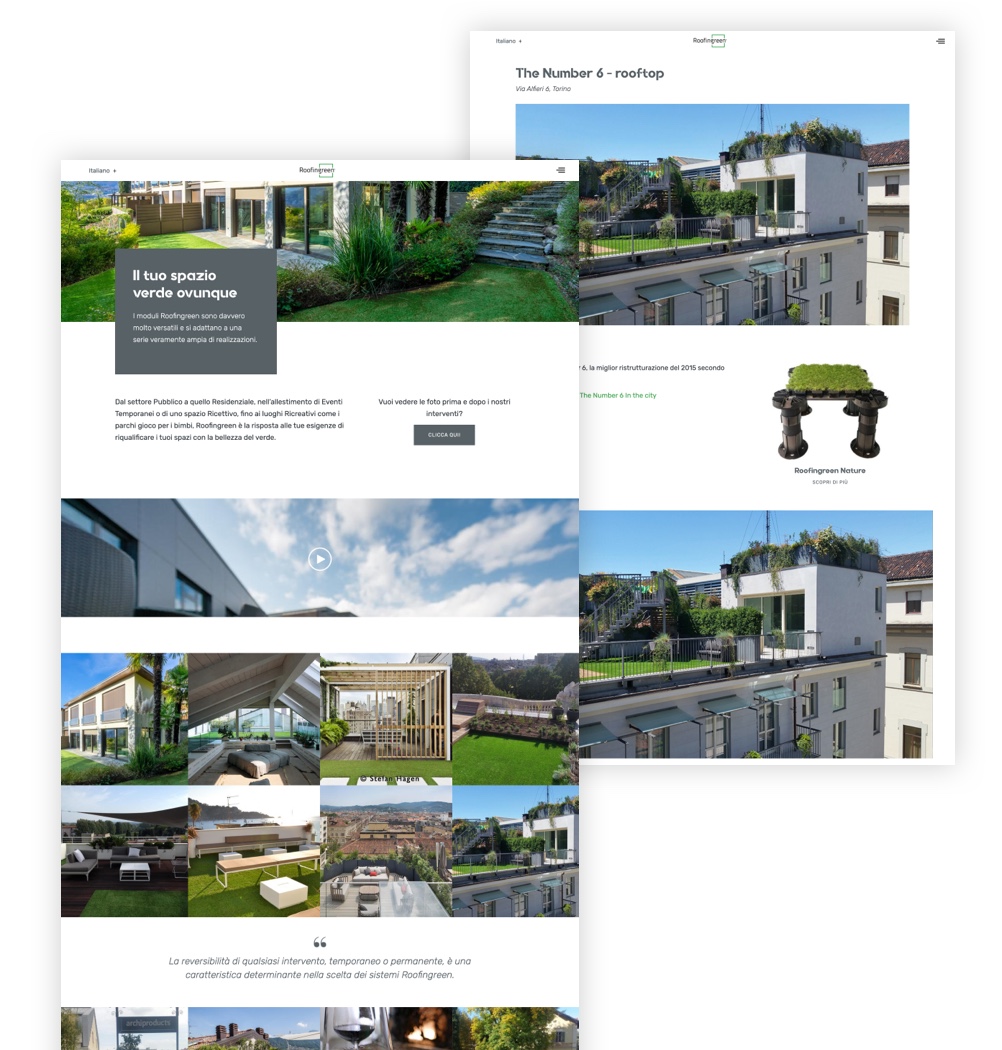 Realizzazione sito web e restyling grafico per Roofingreen