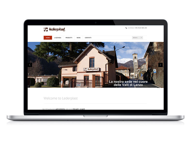 Lederplast Home page del sito