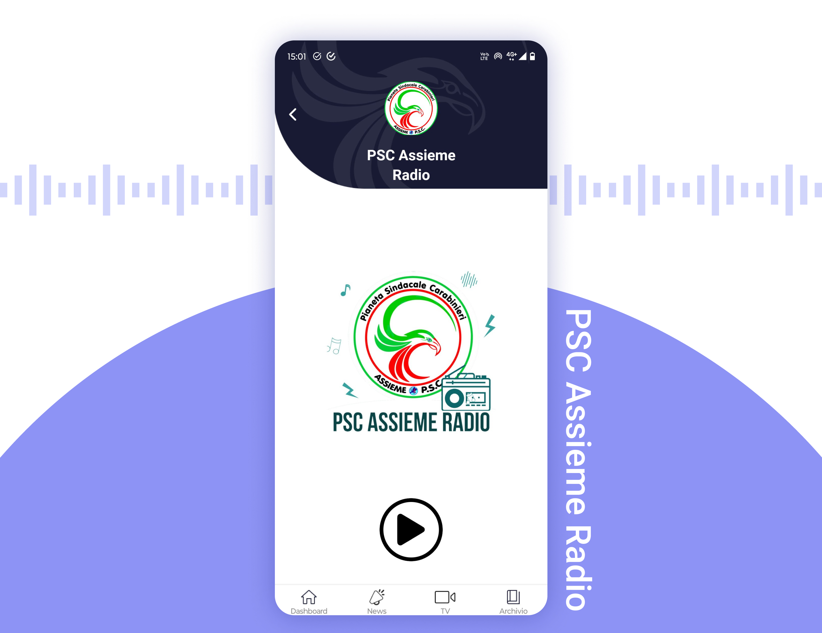 pagina dell'applicazione di PSC