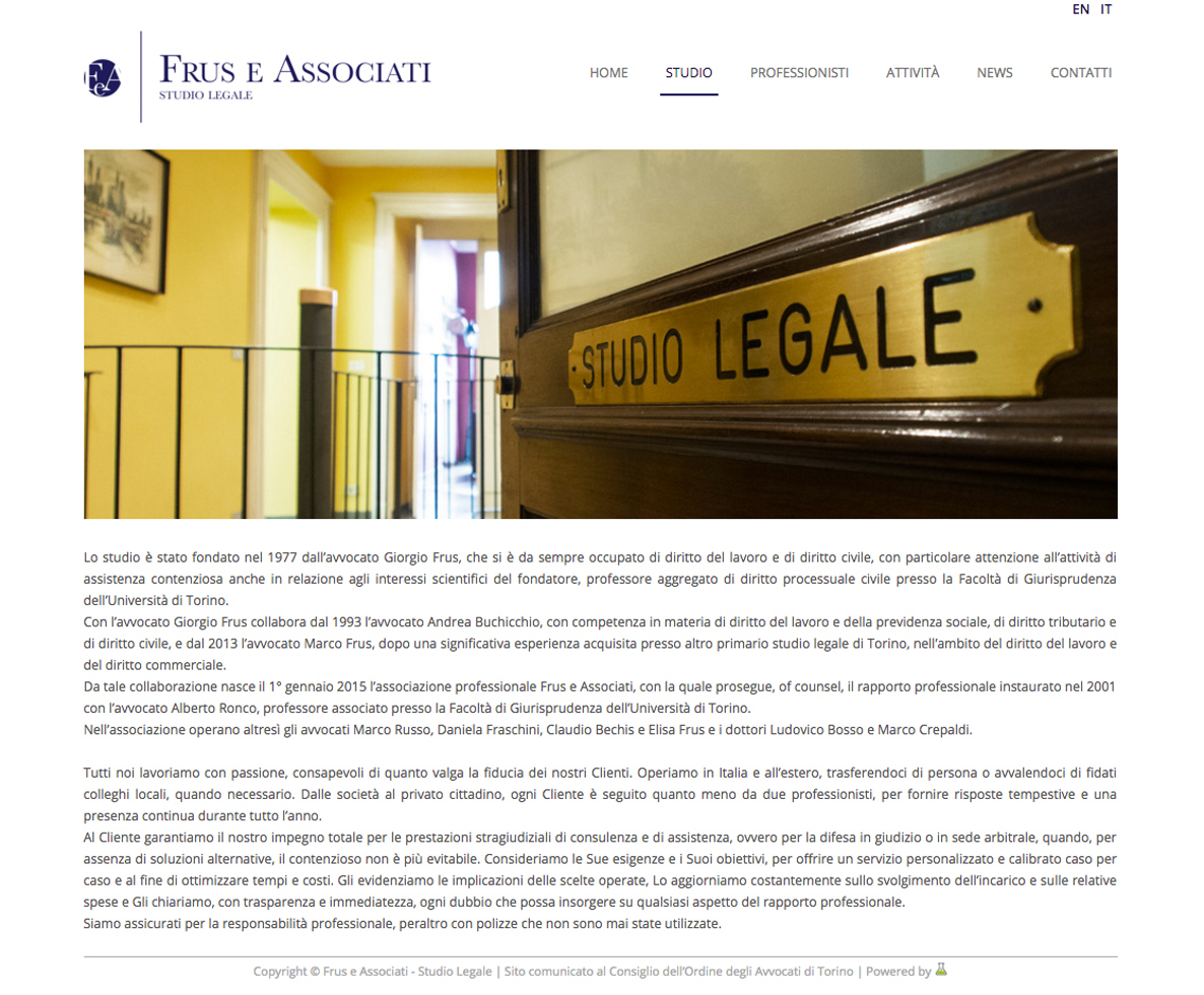 Studio Legale Frus - sito web Archibuzz