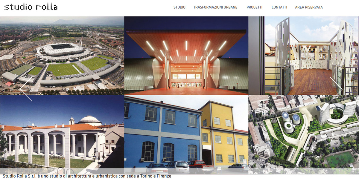 La home page del sito Studio Rolla Studio Rolla home page