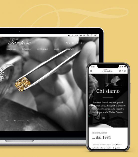 Creation of an e-commerce site for handmade jewels.