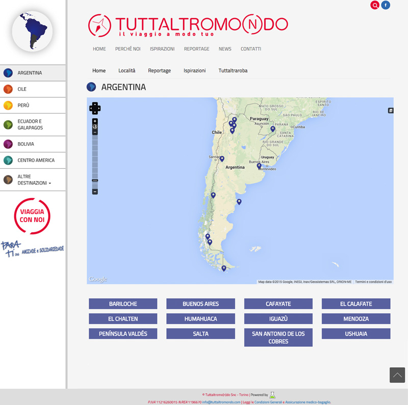 Tuttaltromondo Argentina località Tuttaltromondo Argentina località