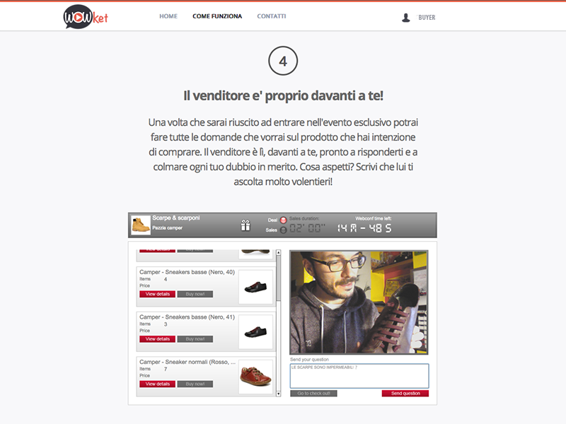 Come funziona wowket - la diretta LIVE Come funziona wowket - la diretta LIVE